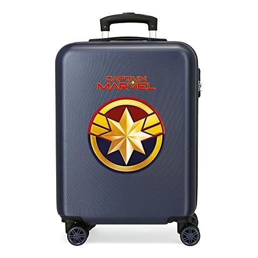 Marvel avengers all avengers trolley cabina azzurro 37x55x20 cms rigida abs chiusura a combinazione numerica 34l 2,6kgs 4 doppie ruote bagaglio a mano