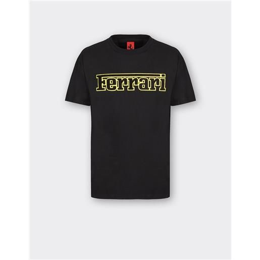 Ferrari t-shirt in cotone biologico con logo Ferrari