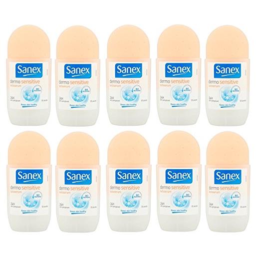Sanex 10 x Sanex dermo sensitive deodorante roll on 50 ml