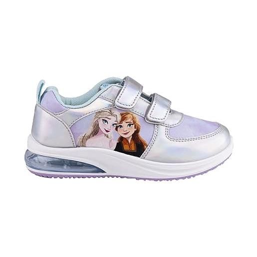 Disney elsa e anna scarpe per ragazze, calzature sportive, scarpe sportive frozen bambima, scarpe da ginnastica per bambina, taglia eu 30