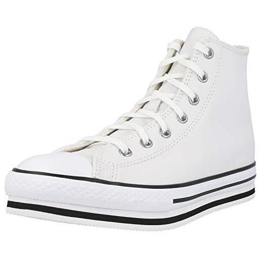 Converse chuck taylor all star move, scarpe da ginnastica bambina, bianco, 28.5 eu