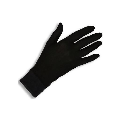 JASMINE SILK guanti pura seta fodera termica guanto interno guanti sci, nero (large)