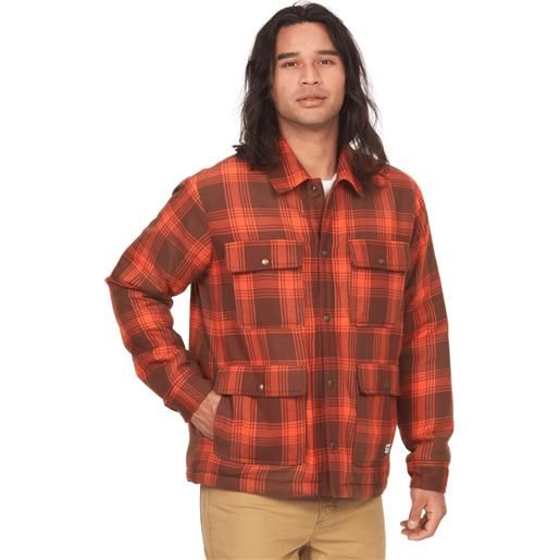 MARMOT ridgefield sherpa flannel shirt jkt giacca outdoor uomo