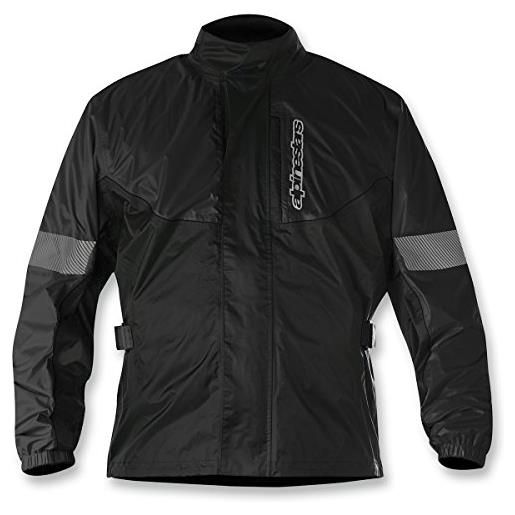 Alpinestars hurricane rain jacket, giacca impermeabile antipioggia moto, nero, xl