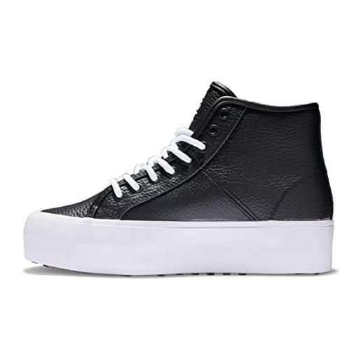 DC Shoes manuale hi wnt, scarpe da ginnastica donna, nero bianco, 39 eu