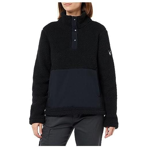 Spyder slope sherpa fleece jacket, women, black, m