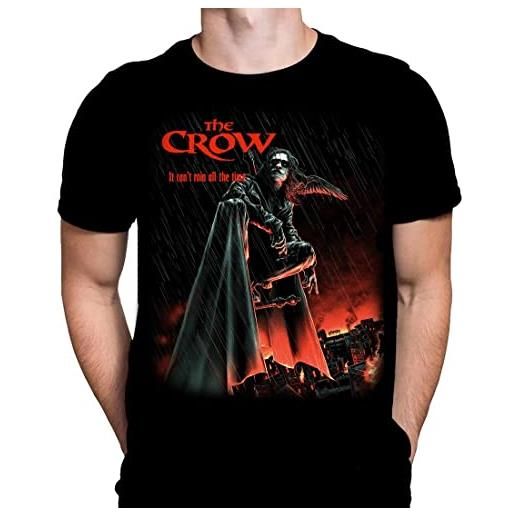 Wild Star Hearts the crow rain - maglietta da uomo con stampa di film horror di halloween, maglietta con stampa di film, nero , l