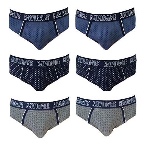 Navigare underwear moda intimo mutande slip uomo cotone elasticizzato 6 pezzi. New model!!(7/xxl)