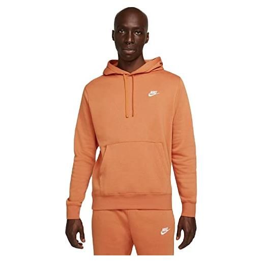 Nike sportswear club felpa con zip, nero/nero/bianco, l regolare uomo