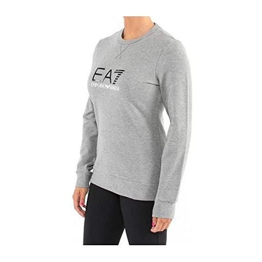 EA7 emporio armani sweatshirt felpe con cappuccio, grigio, l donna