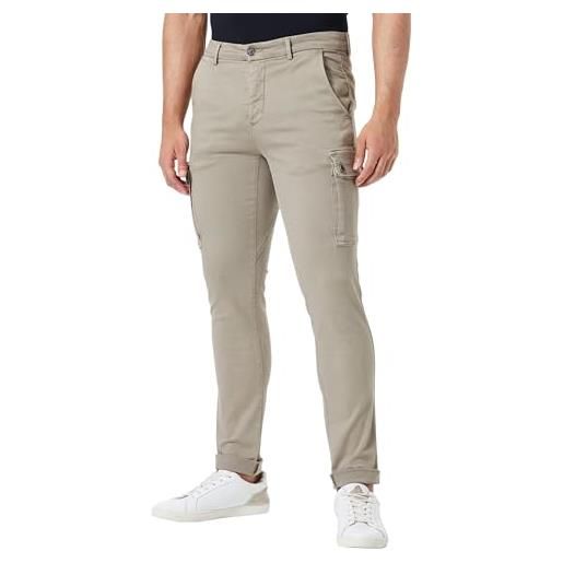 Replay pantaloni cargo da uomo hyperflex con elasticità, marrone (sabbia 020), 31w / 30l