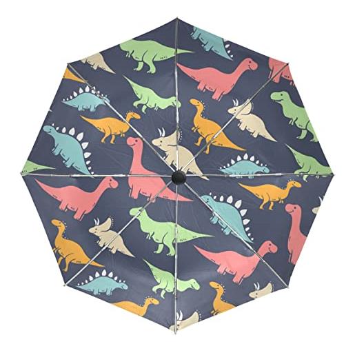 FVFV gioia drago dinosauro ombrello pieghevole automatico auto apri chiudi portatile protezione uv ombrelli per spiaggia donne bambini ragazze
