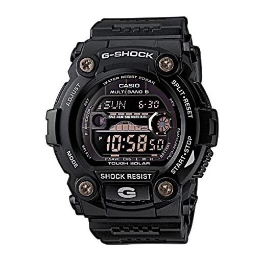 Casio g-shock orologio 20 bar, nero, con ricezione segnale radio e funzione solare, digitale, uomo, gw-7900b-1er