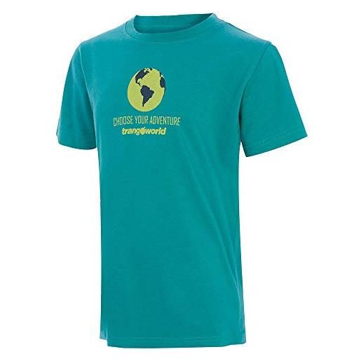 TRANGOWORLD trango camiseta bielsa, maglietta unisex-bambini, verde lago, 4 años