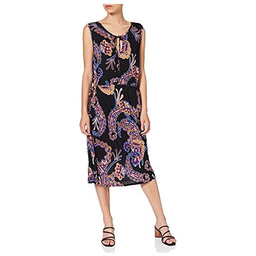 Junarose jrtoft sl above knee dress-s, vestito donna, multicolore (black paisley print)), 46 (taglia produttore: oversize s)