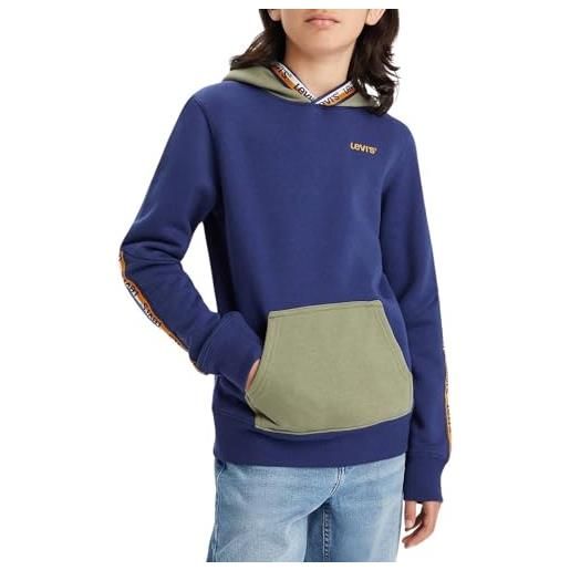 Levi's lvb logo taping pullover hoodi 9ej193 felpa con, giorno di pioggia, 16 anni bambini e ragazzi