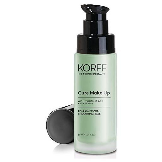 Korff base effetto anti-rossore, primer make up con acido ialuronico, pelle levigata, corregge i rossori, uniforma l'incarnato, migliora la tenuta del make-up, 30ml