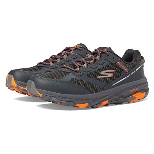 Skechers go run trail altitude marble rock 2.0, scarpe sportive uomo, gray and orange leather grey textile grey s, 42 eu