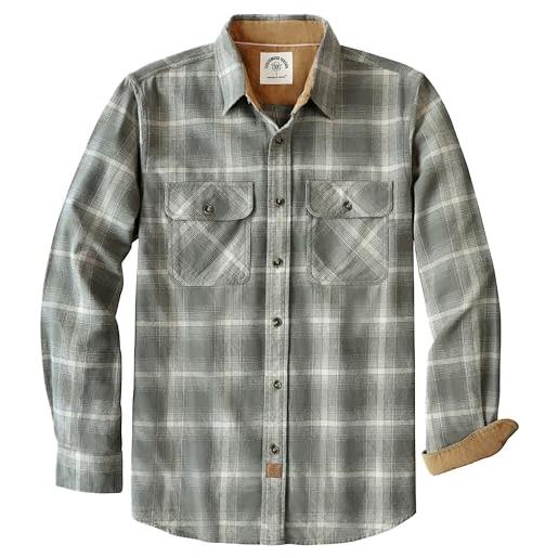 Dubinik® camicia flanella uomo invernale 100% cotone bottoni casual comode camicia a quadri uomo flanella con taschino