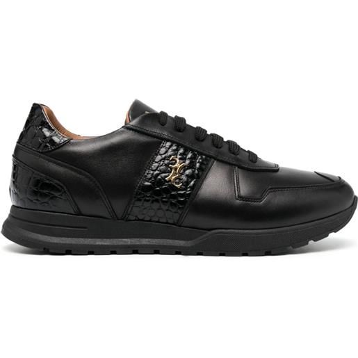 Billionaire sneakers con effetto coccodrillo - nero