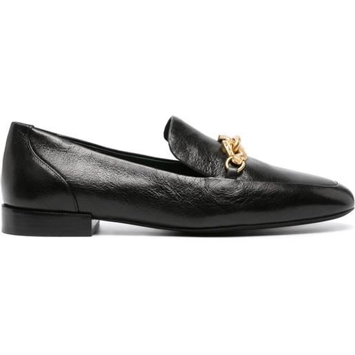 Tory Burch jessa horsehead-detail leather loafers - nero