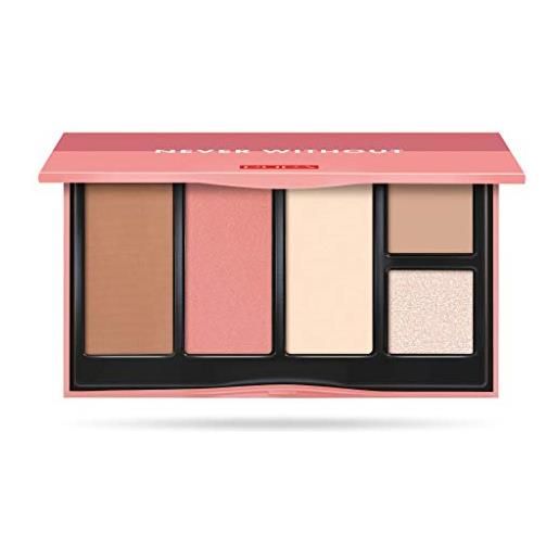 Pupa never without 001 light skin palette viso all in one