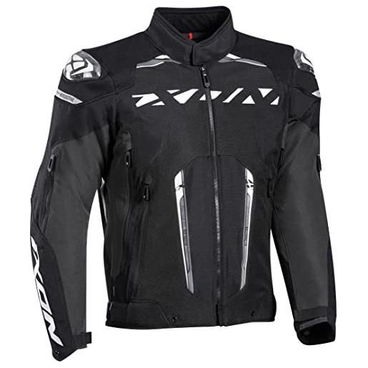 Ixon, giacca moto blaster black white, xxl