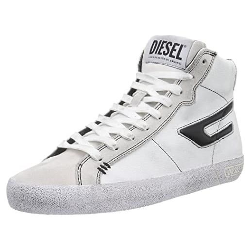 Diesel leroji, sneaker uomo, multicolore (white black h1527 high), 44 eu