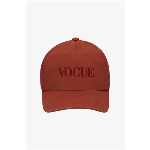VOGUE Collection cappellino vogue handcraft edition rosso ruggine con logo ricamato