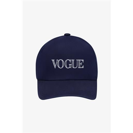VOGUE Collection cappellino vogue handcraft edition blu notte con logo ricamato
