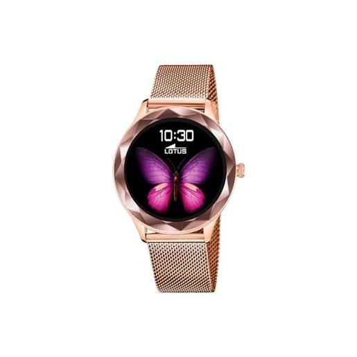 LOTUS orologio da donna 50036/1 smartwatch cassa in lega di zinco rosa cinturino in acciaio inossidabile 316l rosa, oro rosa, bracciale