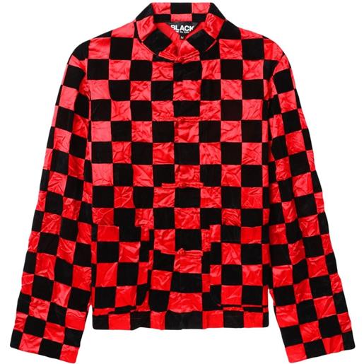 Black Comme Des Garçons giacca a quadri - rosso