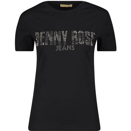 Denny Rose t-shirt con logo e strass
