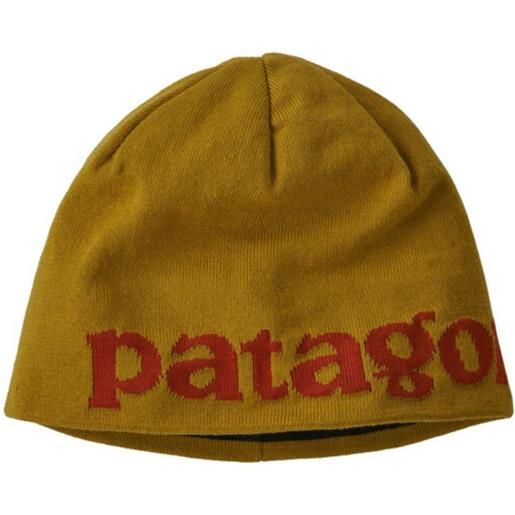 PATAGONIA cappello beanie hat logo belwe/cosmic gold