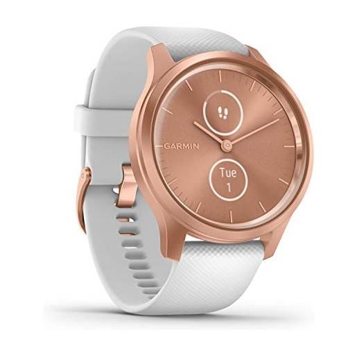 Garmin vivomove style, smartwatch hybrid analogico a colori pay unisex, rose gold white, 42mm