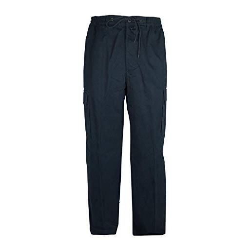 SEA BARRIER pantalone uomo invernale con tasconi taglie forti cargo cotone elasticizzato jaco-stretch-conf