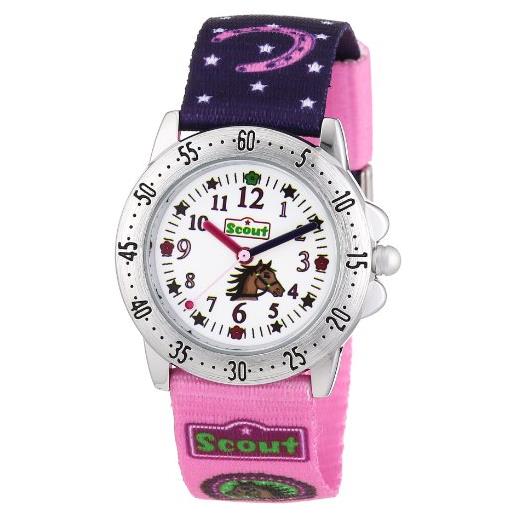 Scout 280378065 - orologio da polso ragazza, tessuto, colore: rosa