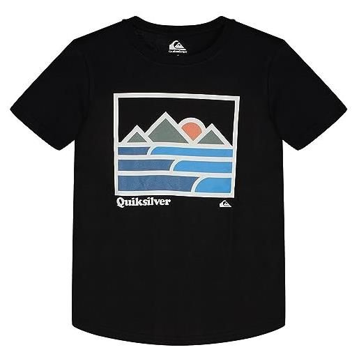 Quiksilver landscape lines maglietta da ragazzo 8-16 nero