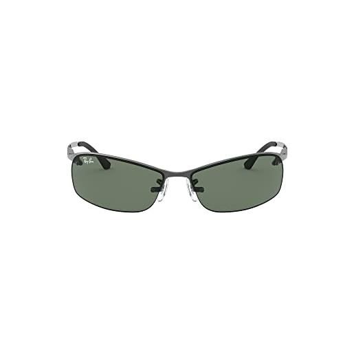 Ray-Ban - occhiali da sole rb3183 top bar rettangolari, grey (004/71 gunmetal)