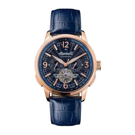 Ingersoll men's the regent automatic watch with blue dial and blue leather strap i00301b