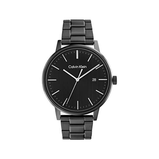 Calvin Klein orologio analogico al quarzo da uomo con cinturino in acciaio inossidabile nero - 25200057