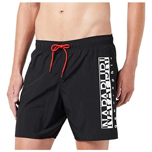 NAPAPIJRI - shorts mare uomo con logo a contrasto - taglia xl
