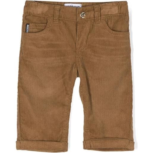 Moschino Kids pantalone in cotone marrone