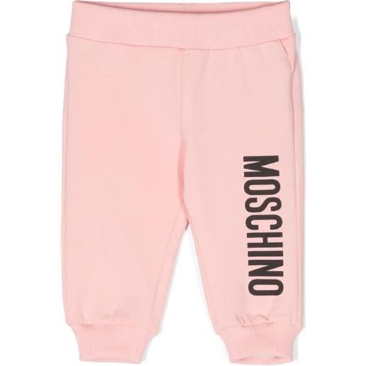 Moschino Kids pantalone in cotone rosa
