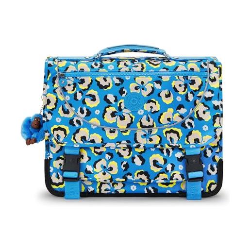 Kipling preppy zaini, 41 x 17.5 x 33, leopard floral, blu