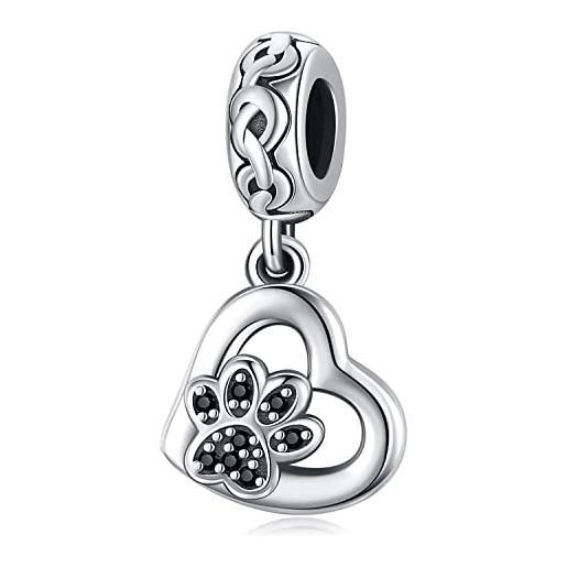 Odinstone ciondolo bead charm argento sterling 925, charm per pandora compatibile con pandora bracciale gioielli regalo per donna