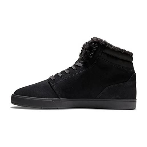 DC Shoes crisis 2 hi wnt scarpe invernali alte di pelle da uomo nero