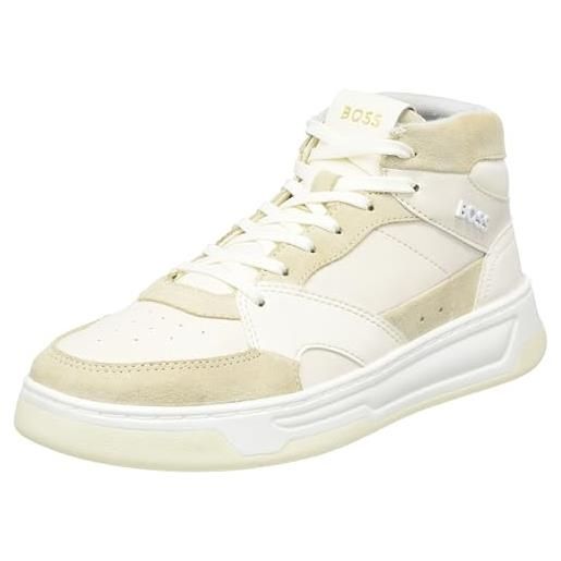 BOSS baltimore_hito_ltmxw, scarpe da ginnastica donna, bianco opalino, 41 eu