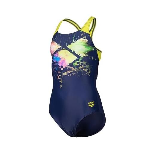 Arena costume da bambina feel multi pixels swim pro back, con fodera frontale