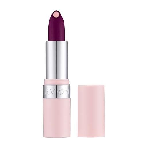 Avon hydramatic rossetto opaco viola con un nucleo ialuronico per idratare e rimpolpare le labbra, disponibile in 15 tonalità, 3,6 g